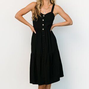 NWT Baltic Born - Black button down tiered skirt dress